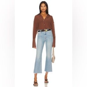 MOTHER Light Blue Flared Jeans